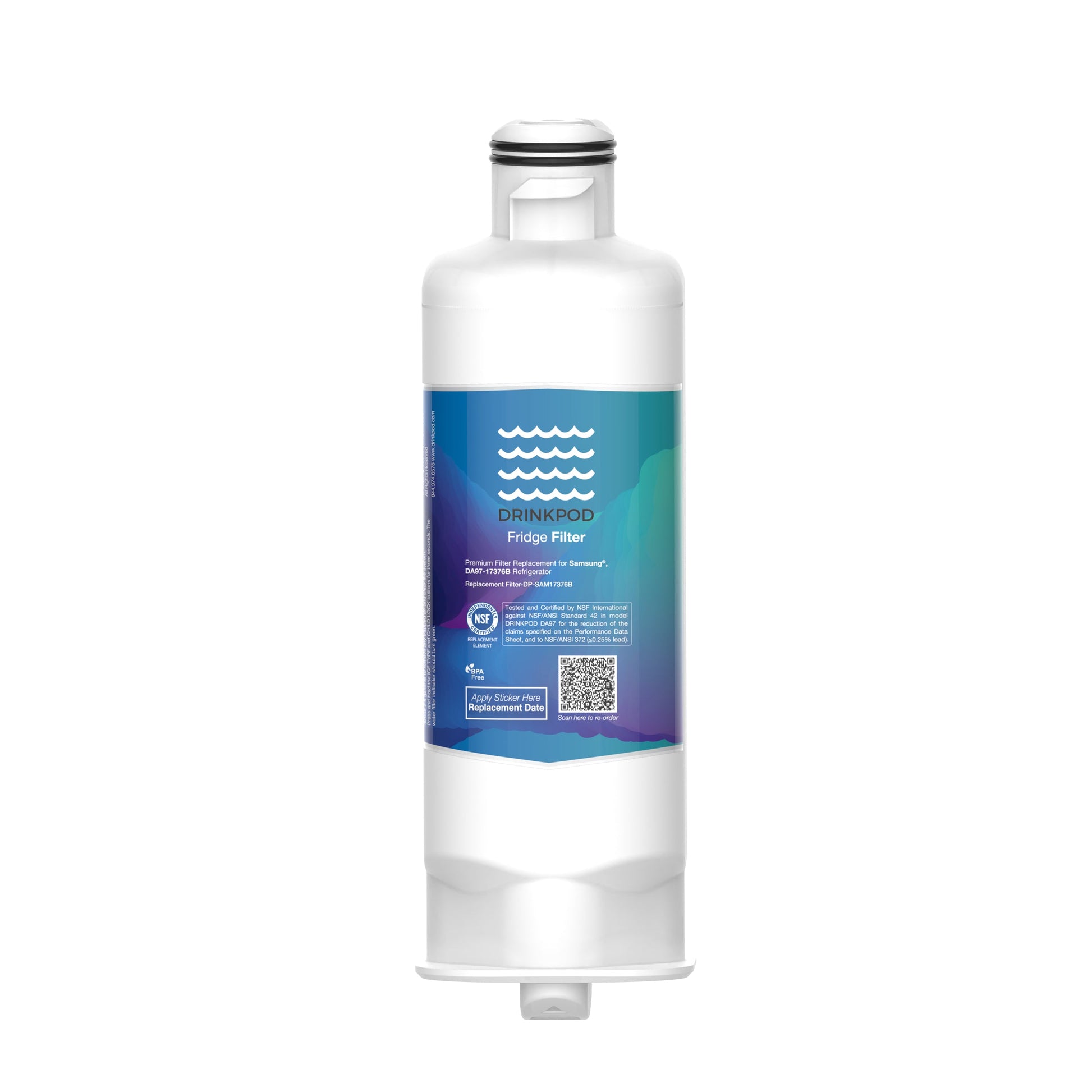 DRINKPOD DA97-17376B Refrigerator Water Filter, Replacement for Samsung® HAF-QIN/EXP, RF28R7201SR, RF28R7351SG-0