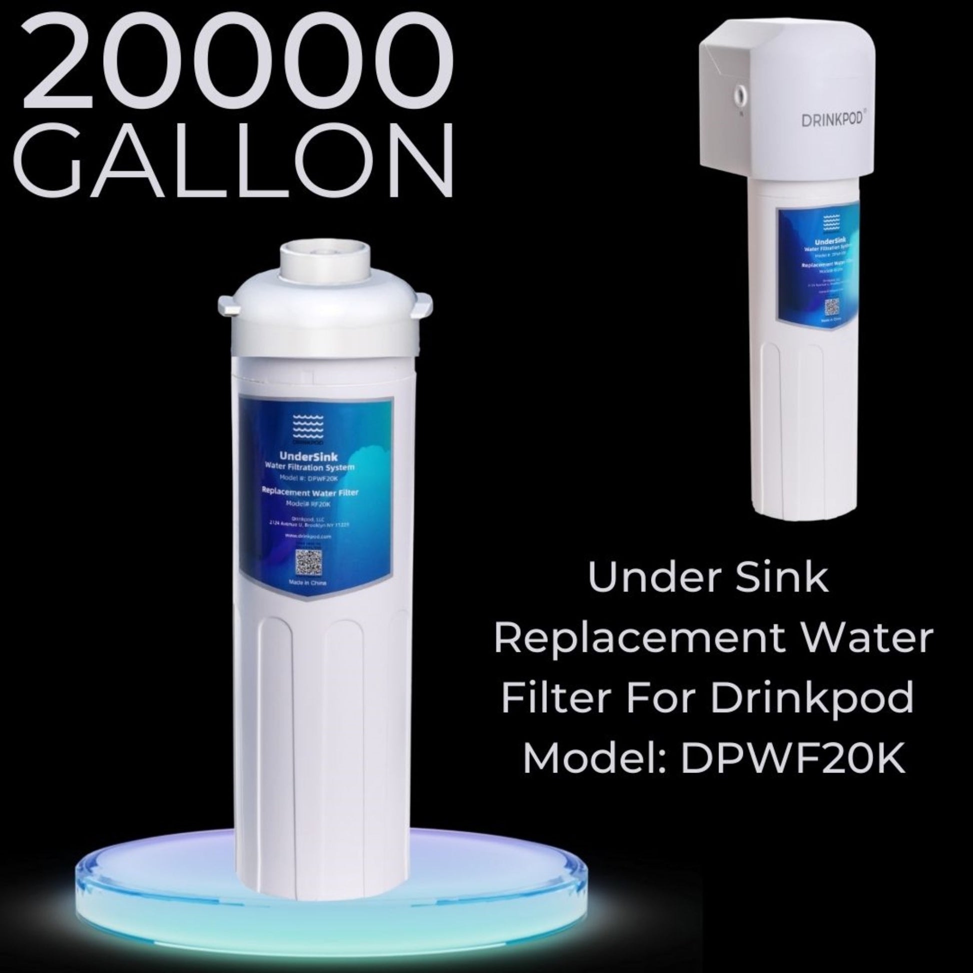 20,000 Gallon Replacement Water Filter For Under Sink Filtration System-2