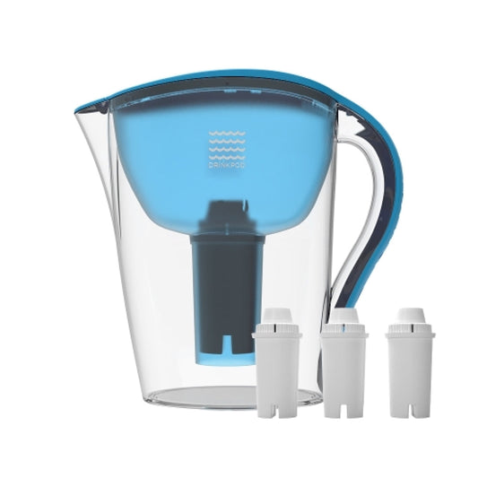 Drinkpod Ultra Premium Alkaline Water Pitcher - 3.5L Pure Healthy Water Ionizer. Includes 3 Alkaline Water Filters-0