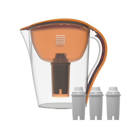 Drinkpod Ultra Premium Alkaline Water Pitcher - 3.5L Pure Healthy Water Ionizer. Includes 3 Alkaline Water Filters-0