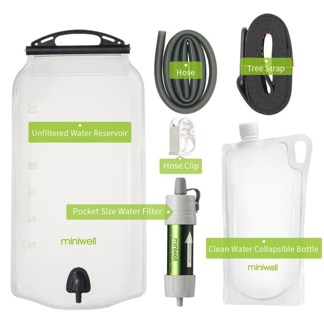 Outdoor water filter Gravity Water Filter System for hiking,camping,survival and travel-5